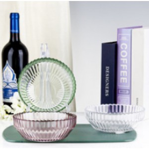 Glass bowls and plates